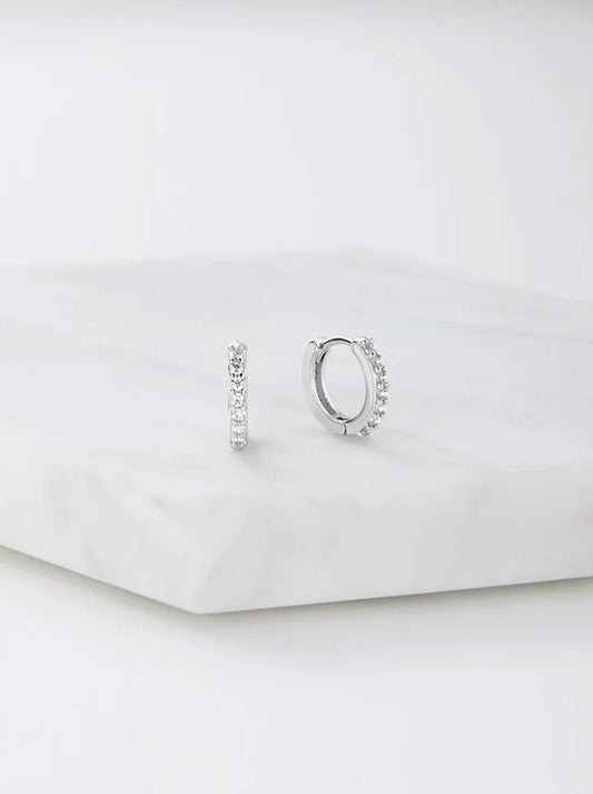 Image of Accessories. Productname: ZAFINO ALLY HUGGIE in Silver colour by brand - Zafino