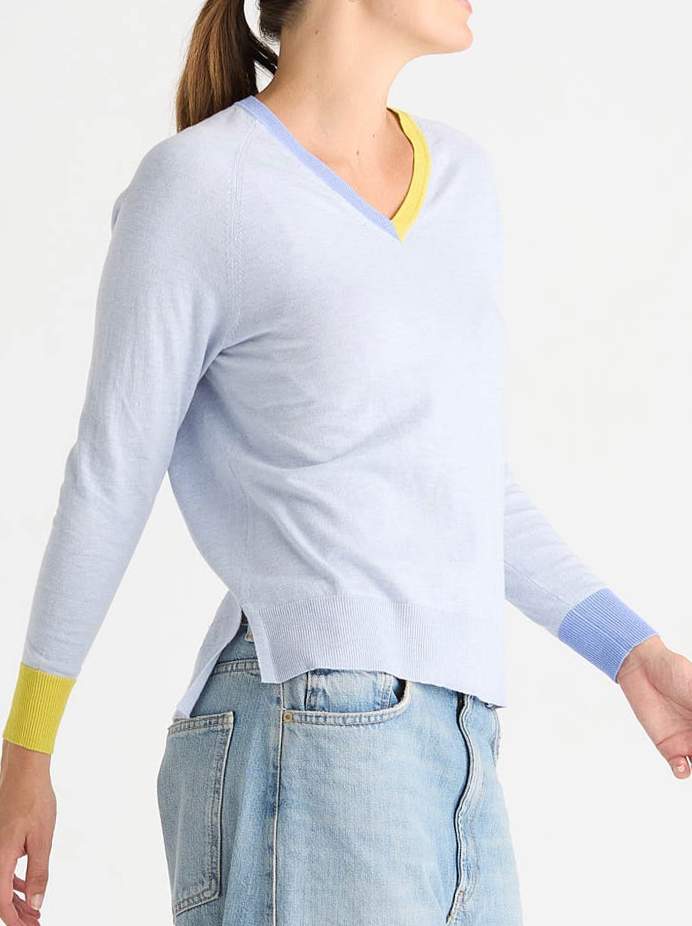 ZAKET & PLOVER V ACCENT KNIT (Clear Sky)