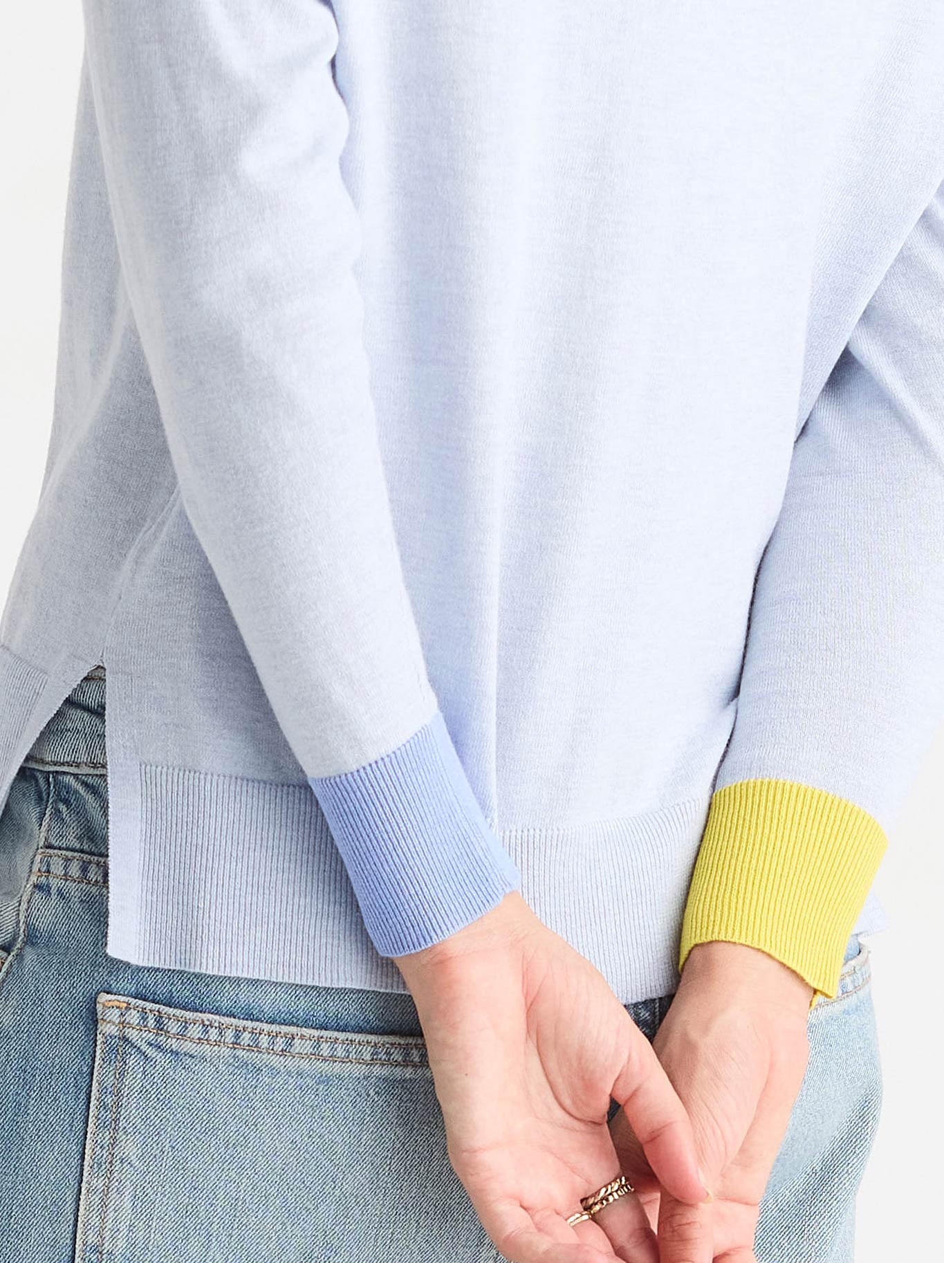 ZAKET & PLOVER V ACCENT KNIT (Clear Sky)