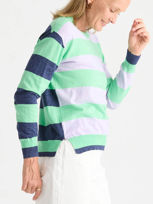 ZAKET & PLOVER COASTAL STRIPE KNIT (Jelly Mint)
