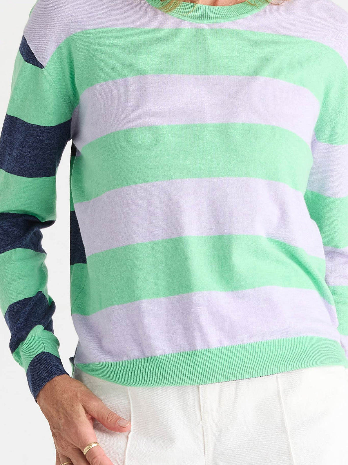 ZAKET & PLOVER COASTAL STRIPE KNIT (Jelly Mint)