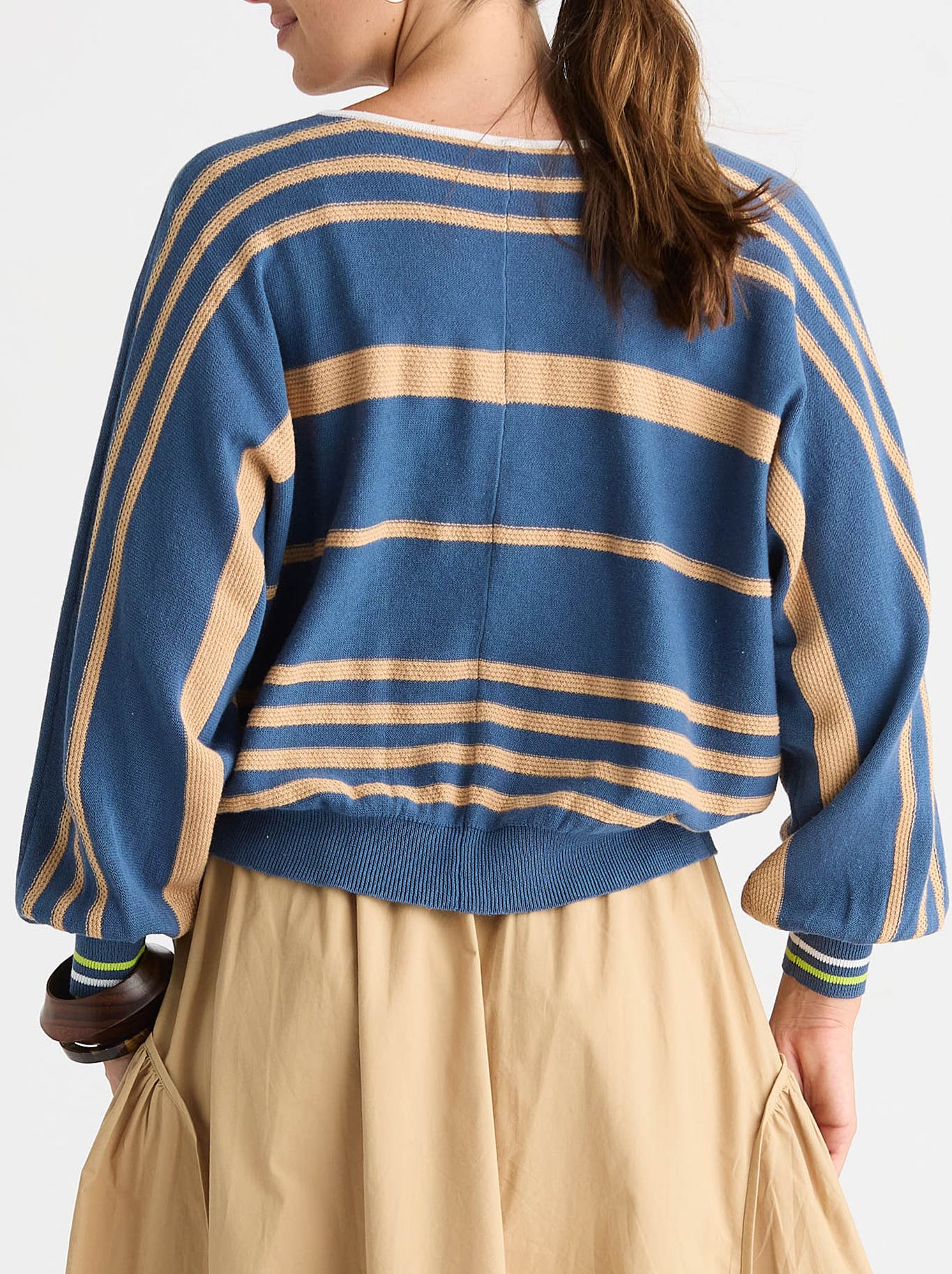 ZAKET & PLOVER STATEMENT ZIP CARDI (Sea)