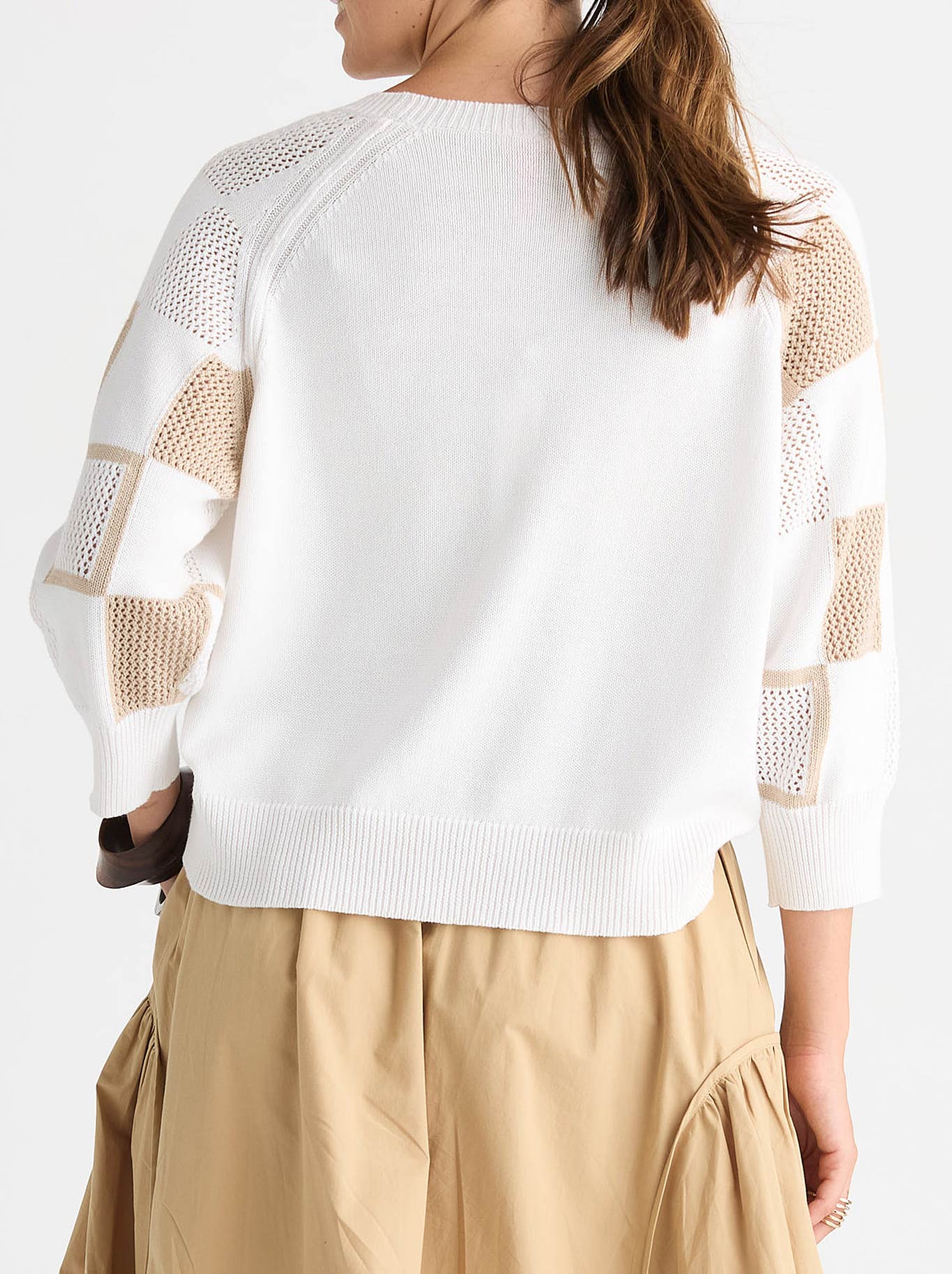 ZAKET & PLOVER PATCH POINTELLE TOP (White)
