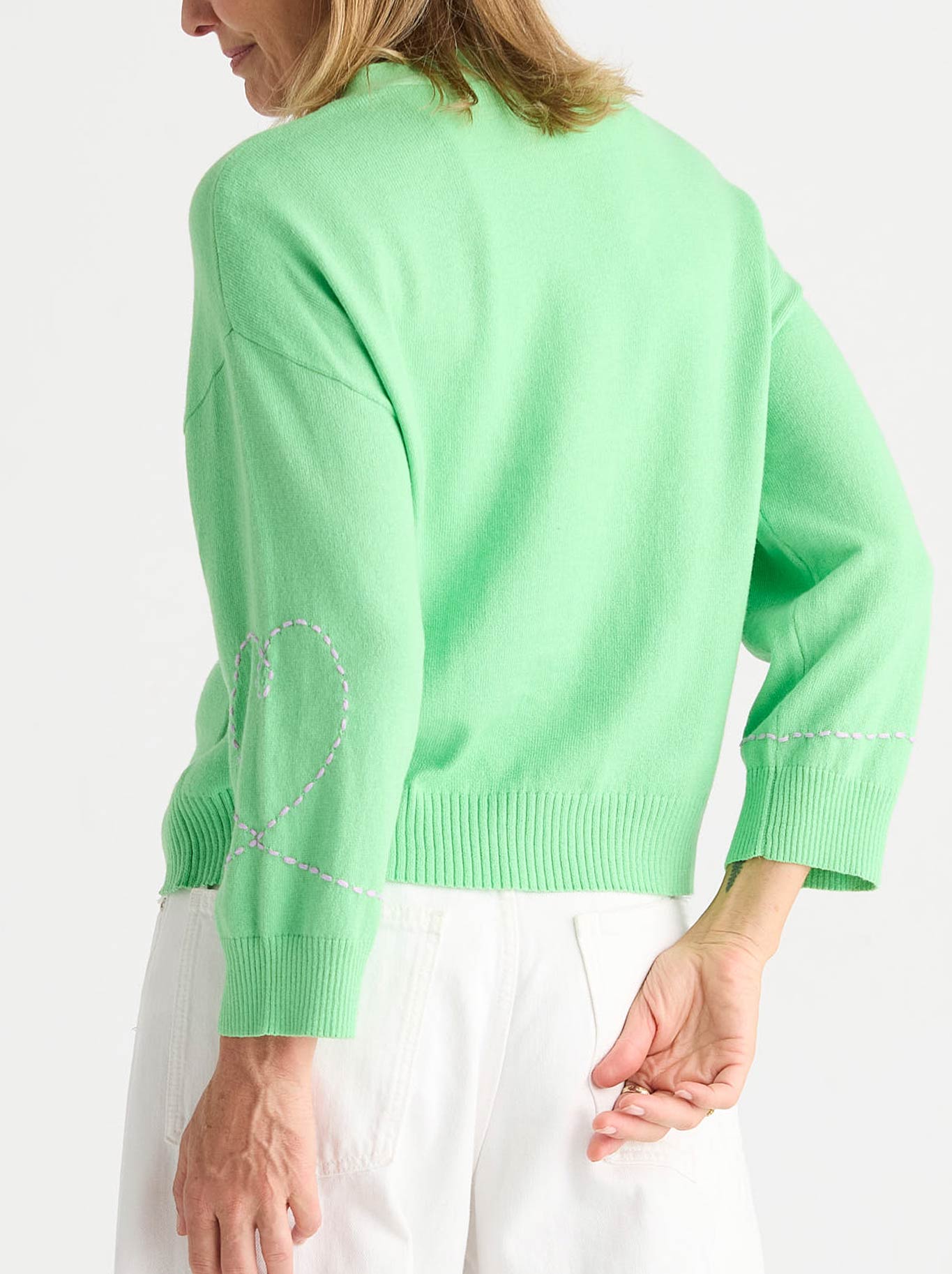 ZAKET & PLOVER SWEET HEART CARDI (Apple)