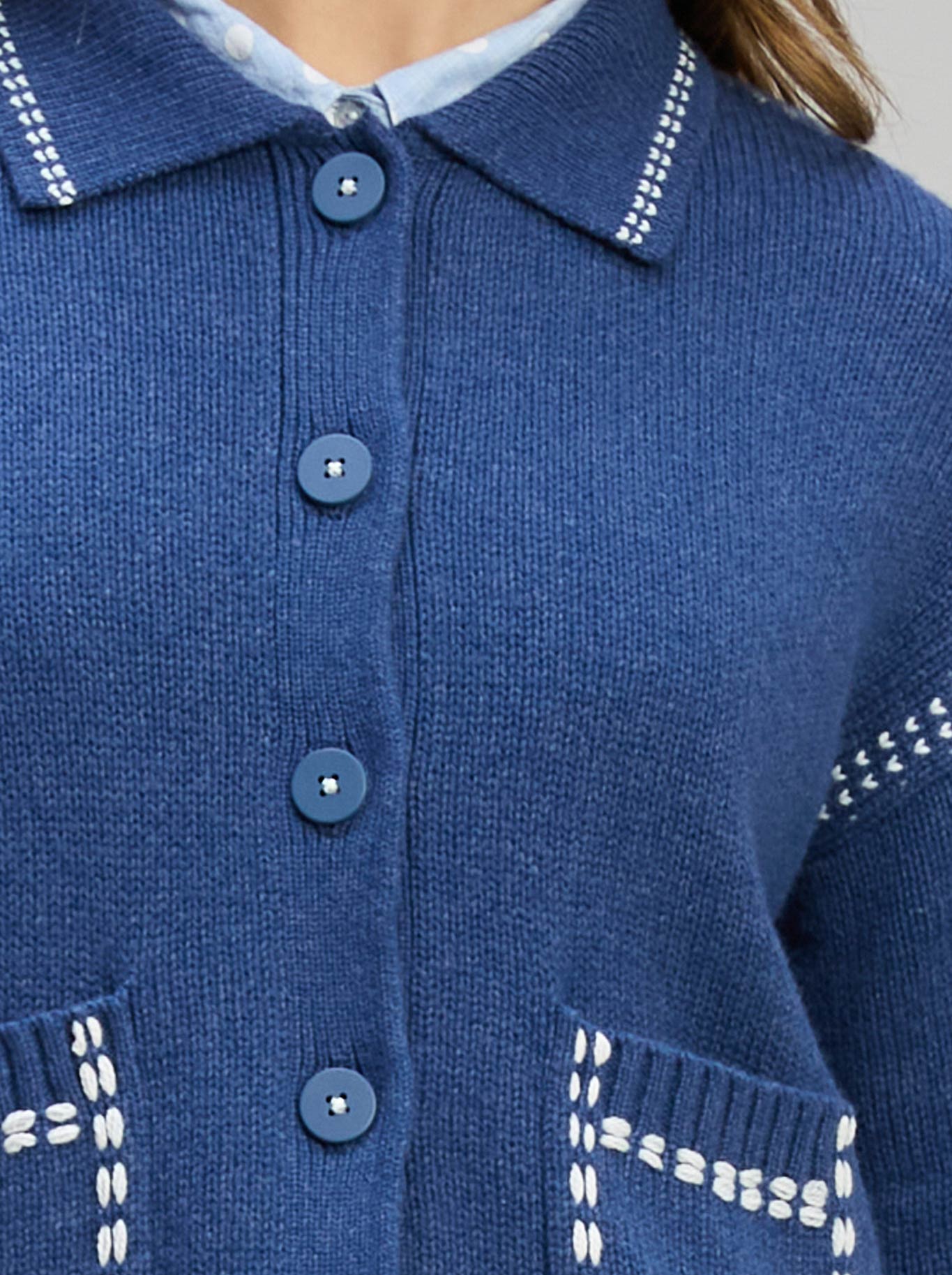 ZAKET & PLOVER TAILORED CARDIGAN (Indigo)