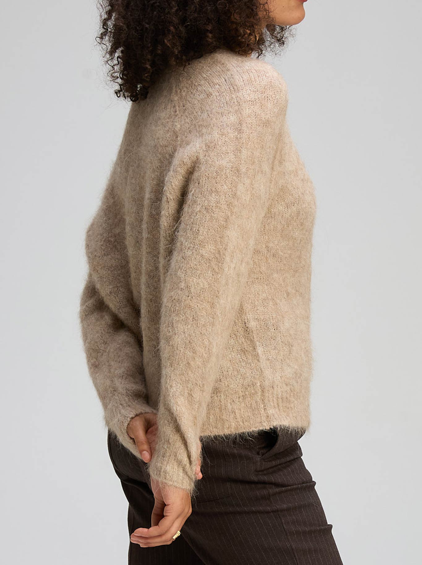 Zaket & Plover Alpaca Cardi (White)