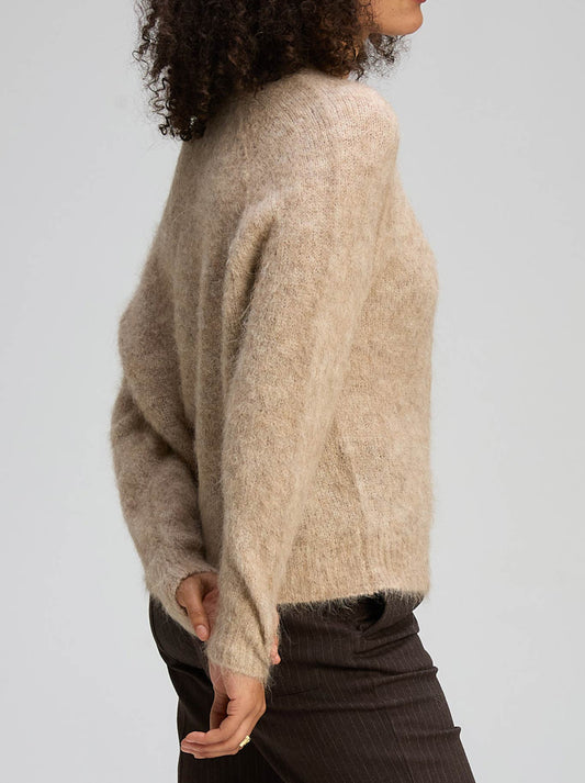ZAKET & PLOVER ALPACA CARDI (Bark)