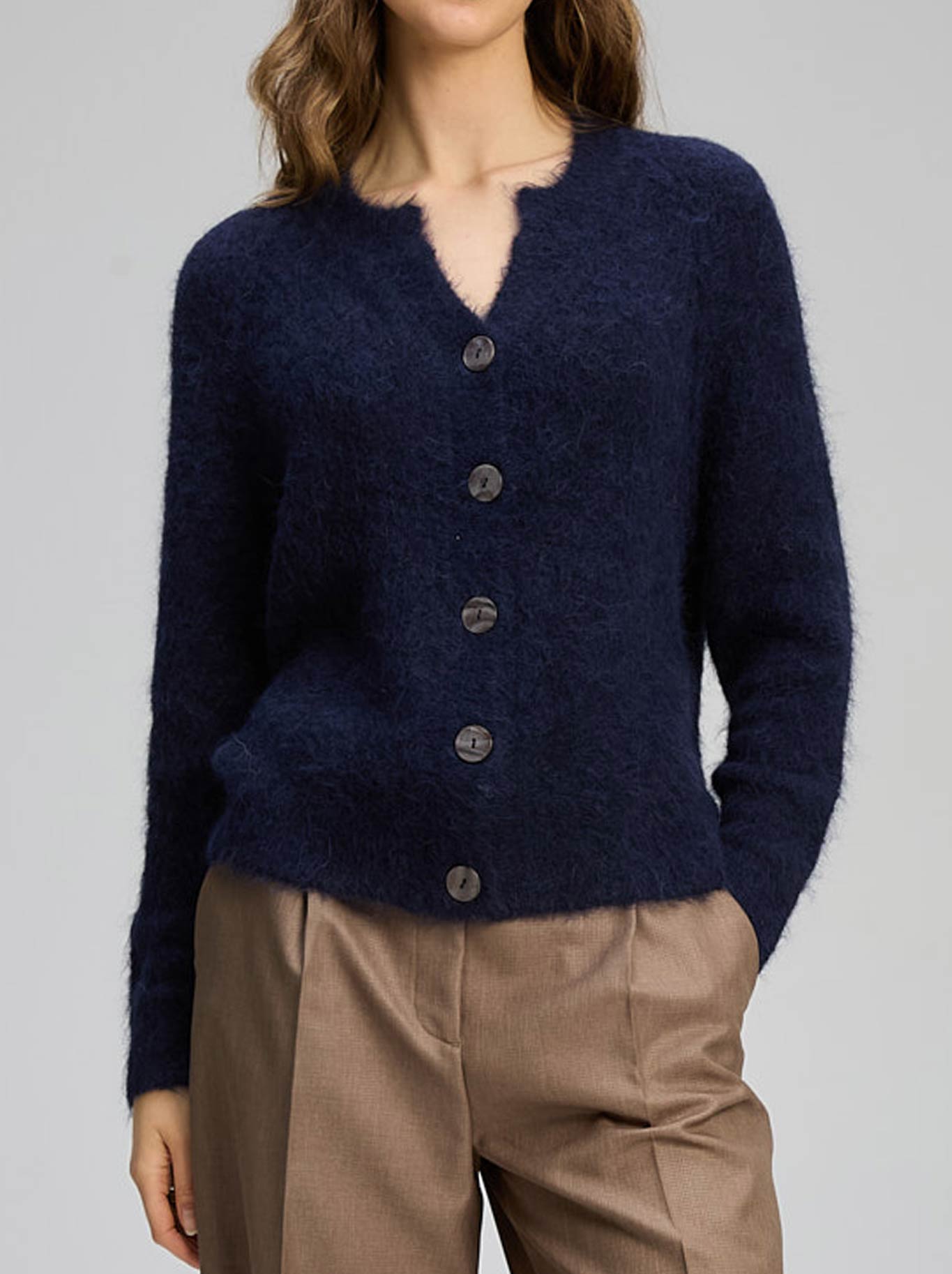 Zaket & Plover Alpaca Cardi (White)