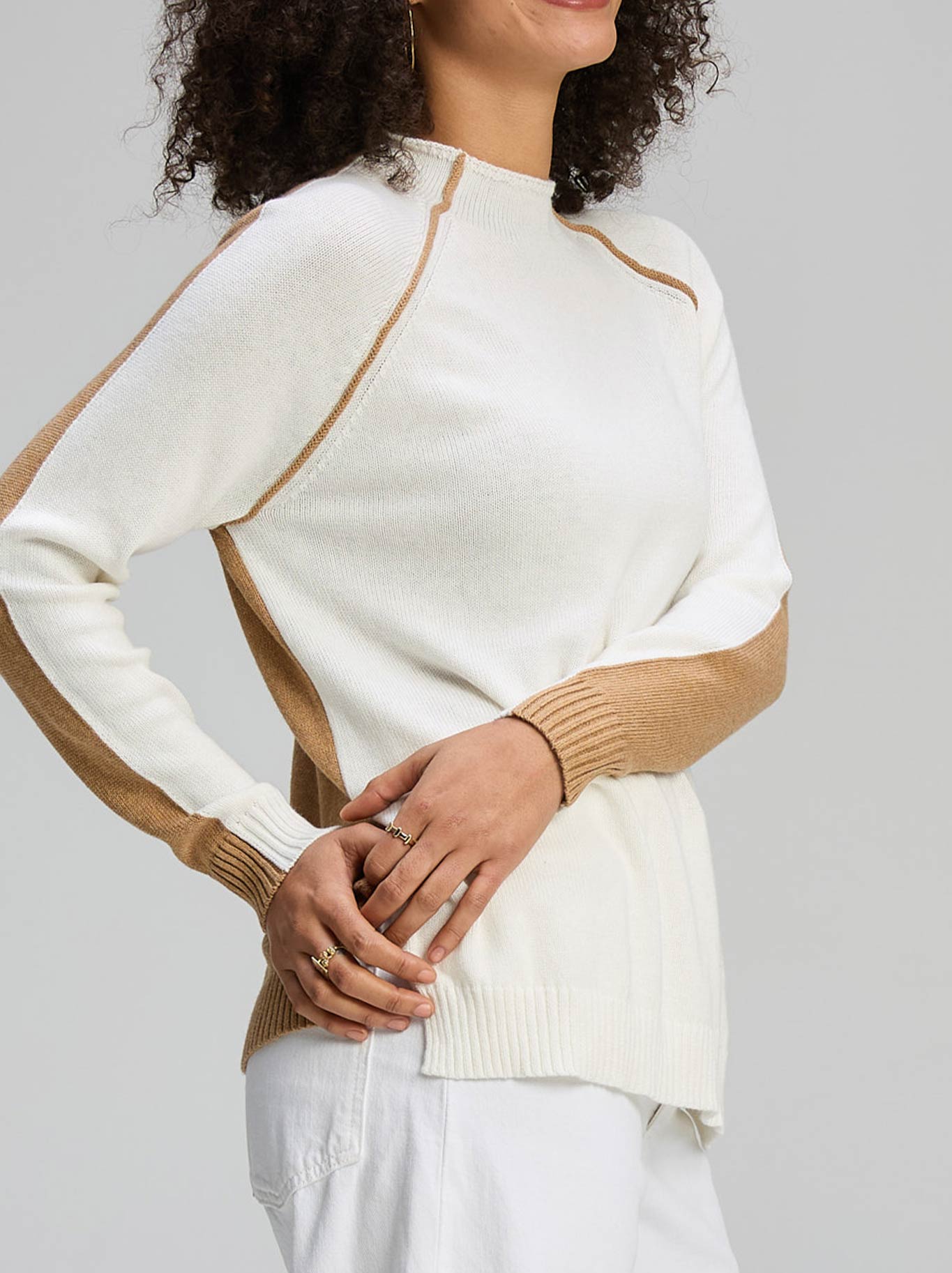 ZAKET & PLOVER TWO WAY FUNNEL KNIT (White)