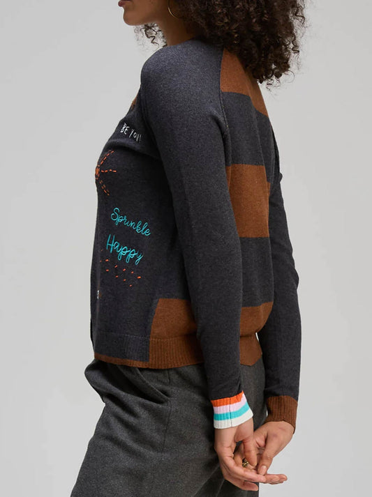 ZAKET & PLOVER GOOD ENERGY CARDI (Charcoal)