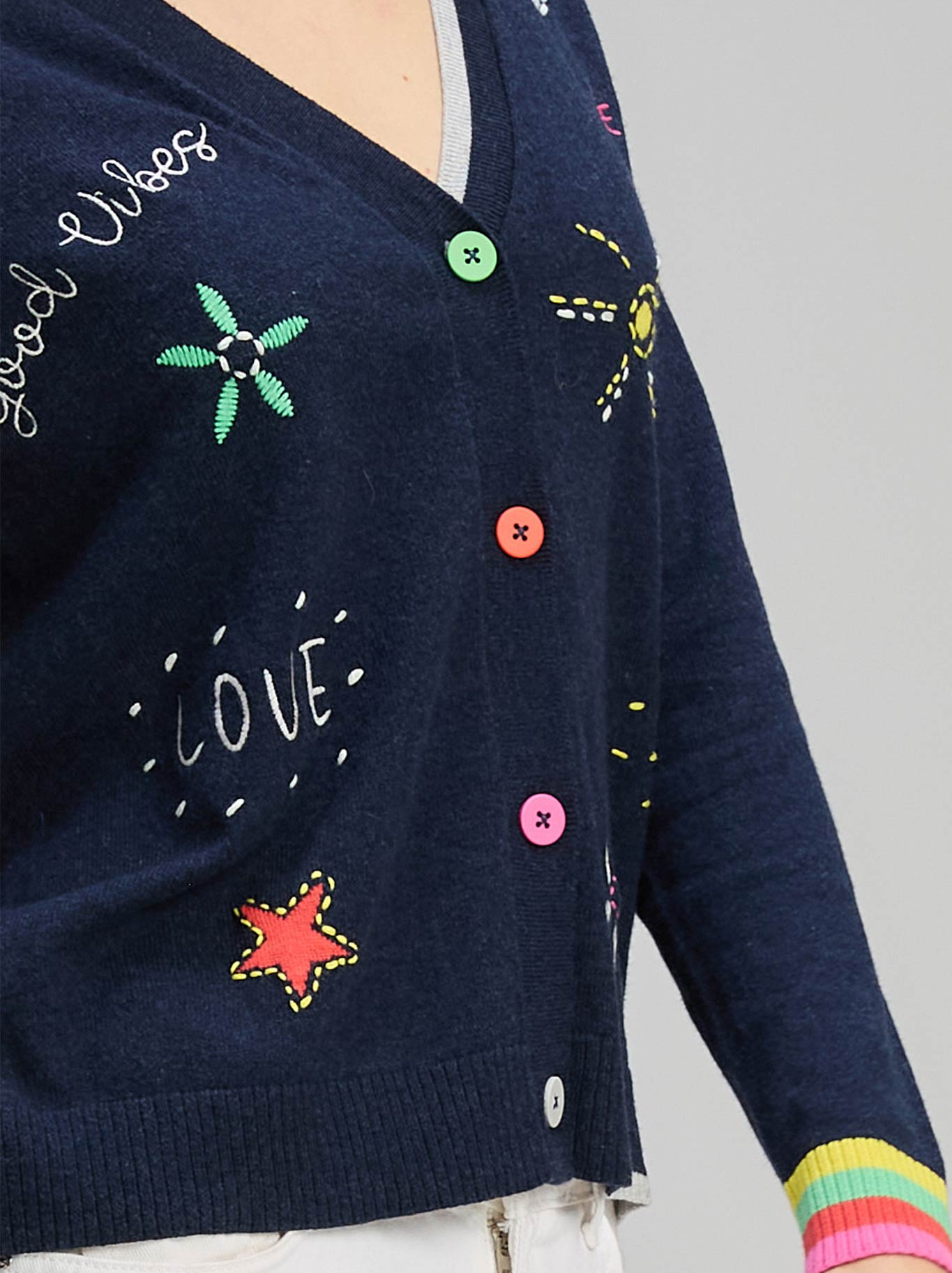 Zaket & Plover Good Energy Cardi (Dark Denim)
