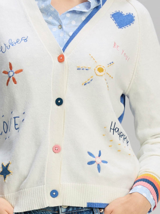 Zaket & Plover Good Energy Cardi (Winter White)