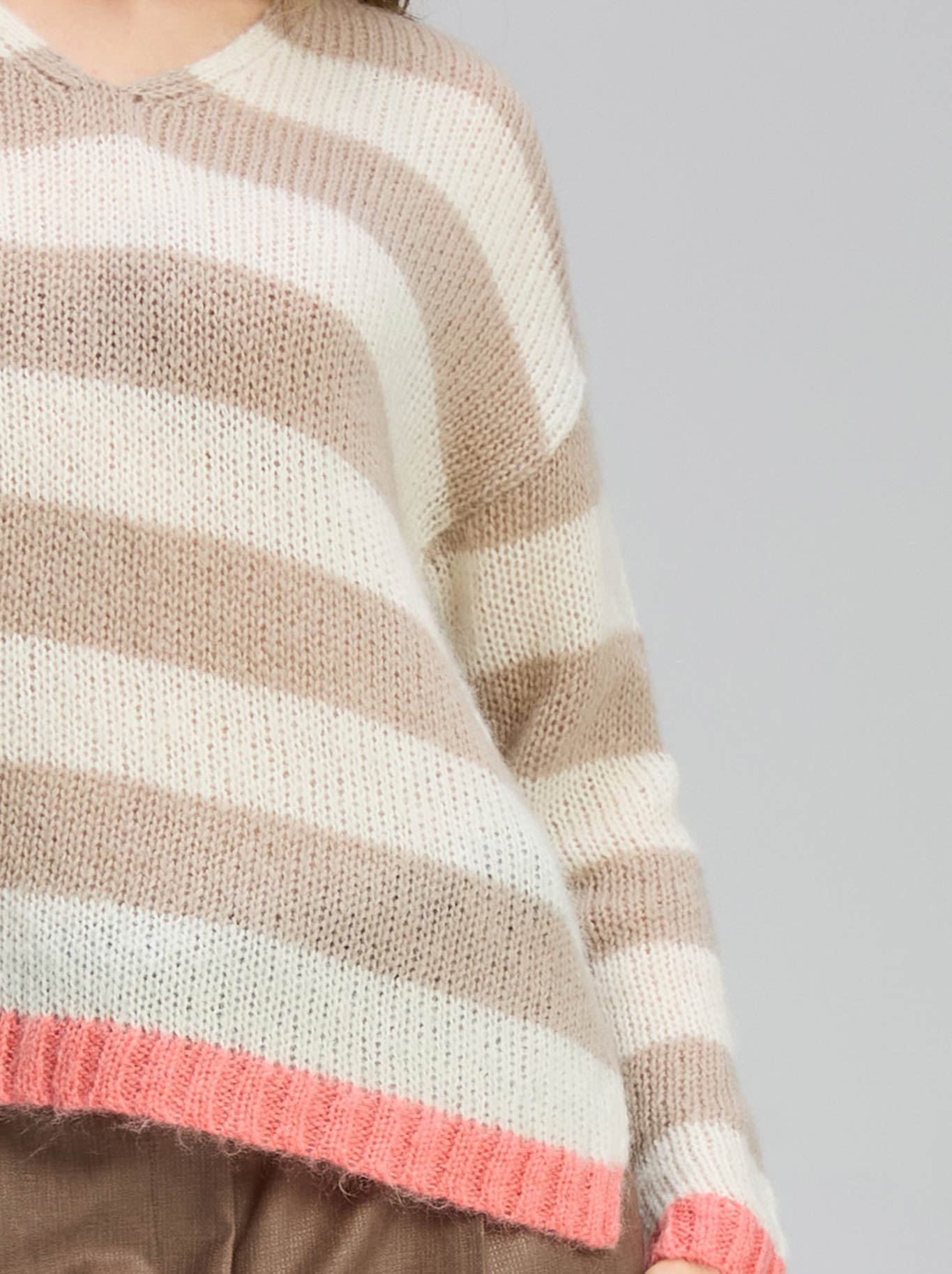 ZAKET & PLOVER COZY KID STRIPE V (Clay)