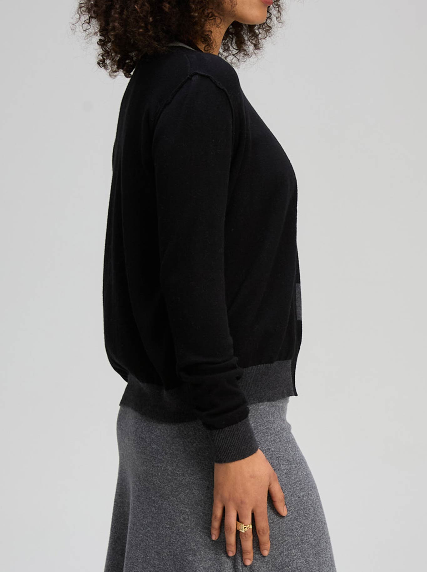ZAKET & PLOVER ESSENTIAL CREW CARDI (Blueberry A)