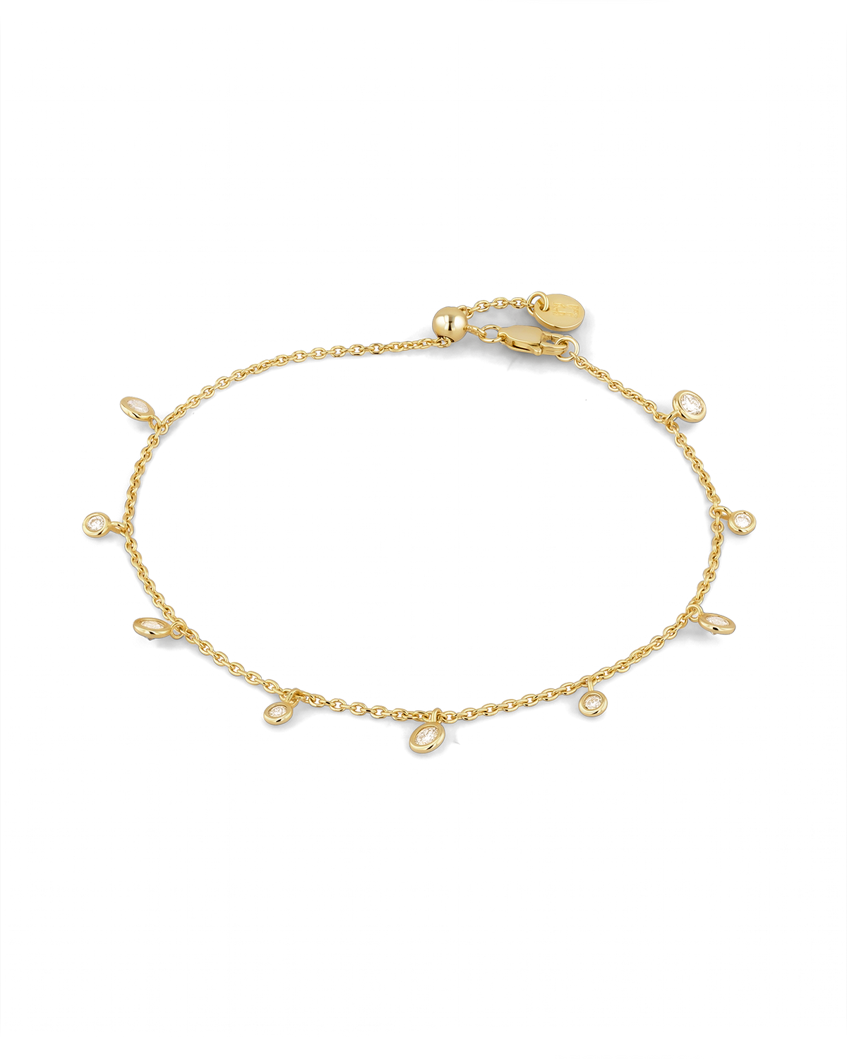 Image of Bracelets. Product name - Zenith Gold Diamond Bracelet in colour by brand - LAVANA