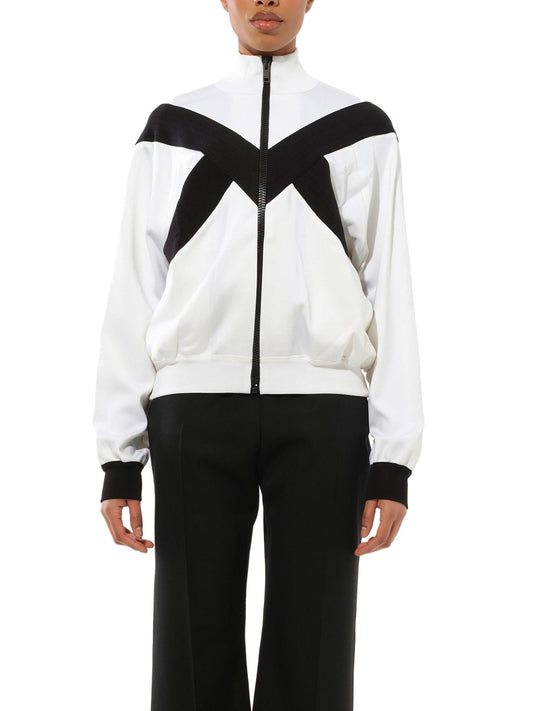 Image of a model wearing Outerwear. Productname: GIVENCHY Turtleneck Sweater in WHITE colour by brand - GIVENCHY