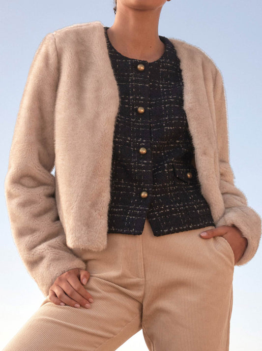 Image of Coats & Jackets. Productname: ZOE KRATZMANN DUNE JACKET in Ecru colour by brand - Zoe Kratzmann