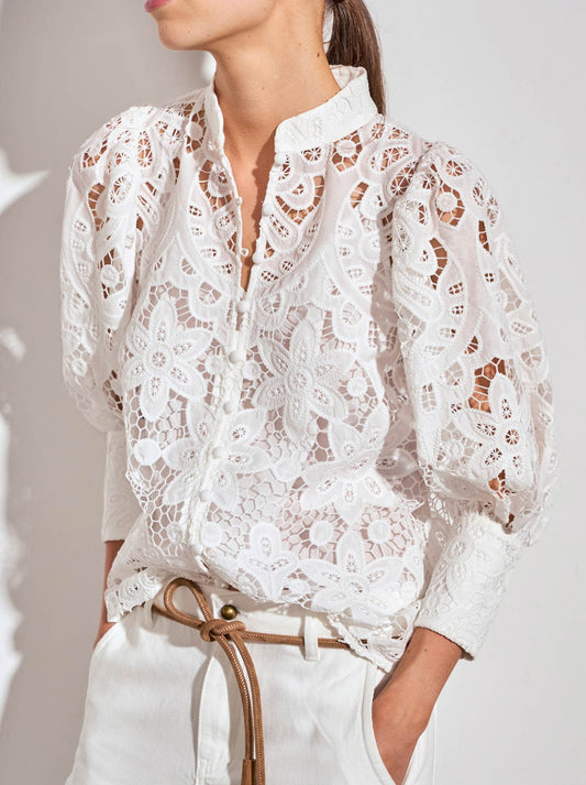 Image of a model wearing Tops. Product name - Zoe Kratzmann Depart Top in Elm colour by brand - Zoe Kratzmann