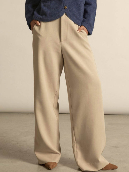 Image of a model wearing Pants. Productname: ZOE KRATZMANN FRESCO PANT in Hazelnut colour by brand - Zoe Kratzmann