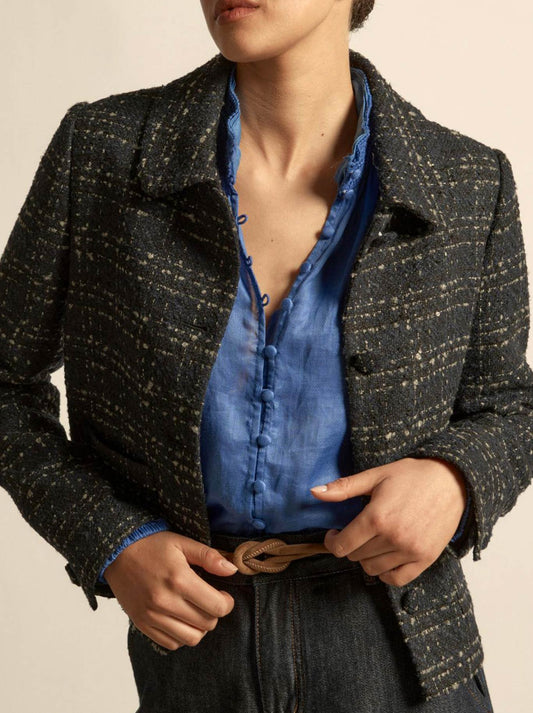 Image of Coats & Jackets. Productname: ZOE KRATZMANN PLUME JACKET in Midnight colour by brand - Zoe Kratzmann