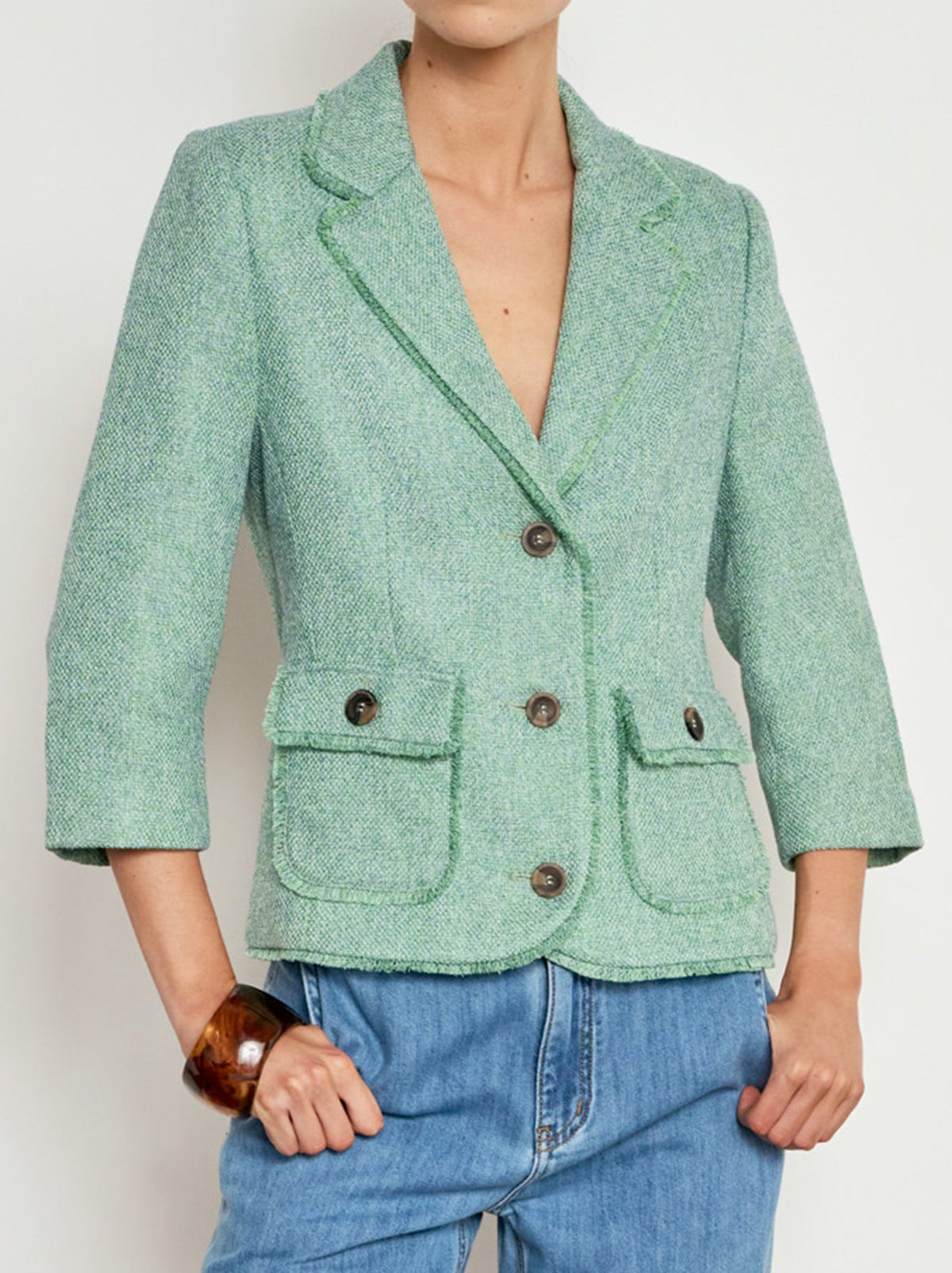 Image of Coats & Jackets. Product name - ZOE KRATZMANN PROSPECT JACKET in Meadow colour by brand - Zoe Kratzmann