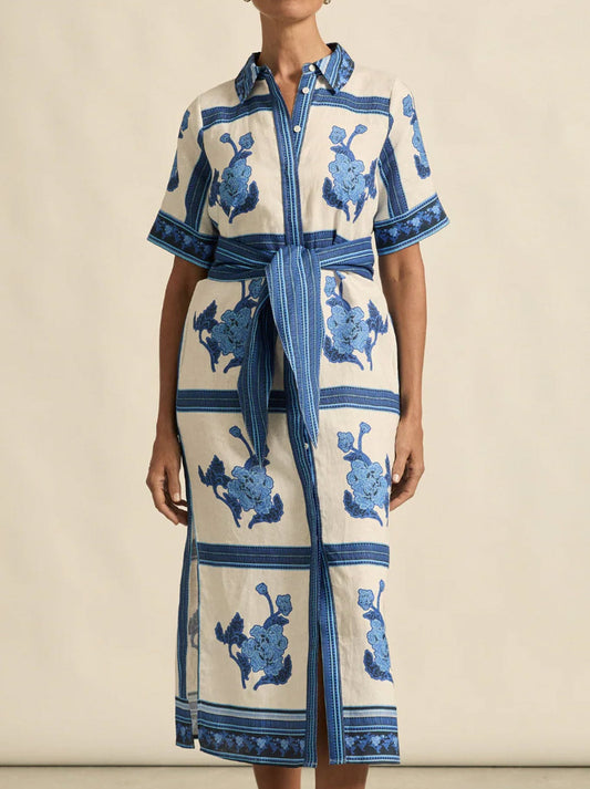 Image of Dresses. Productname: ZOE KRATZMANN ROAM DRESS in Azure Collage colour by brand - Zoe Kratzmann