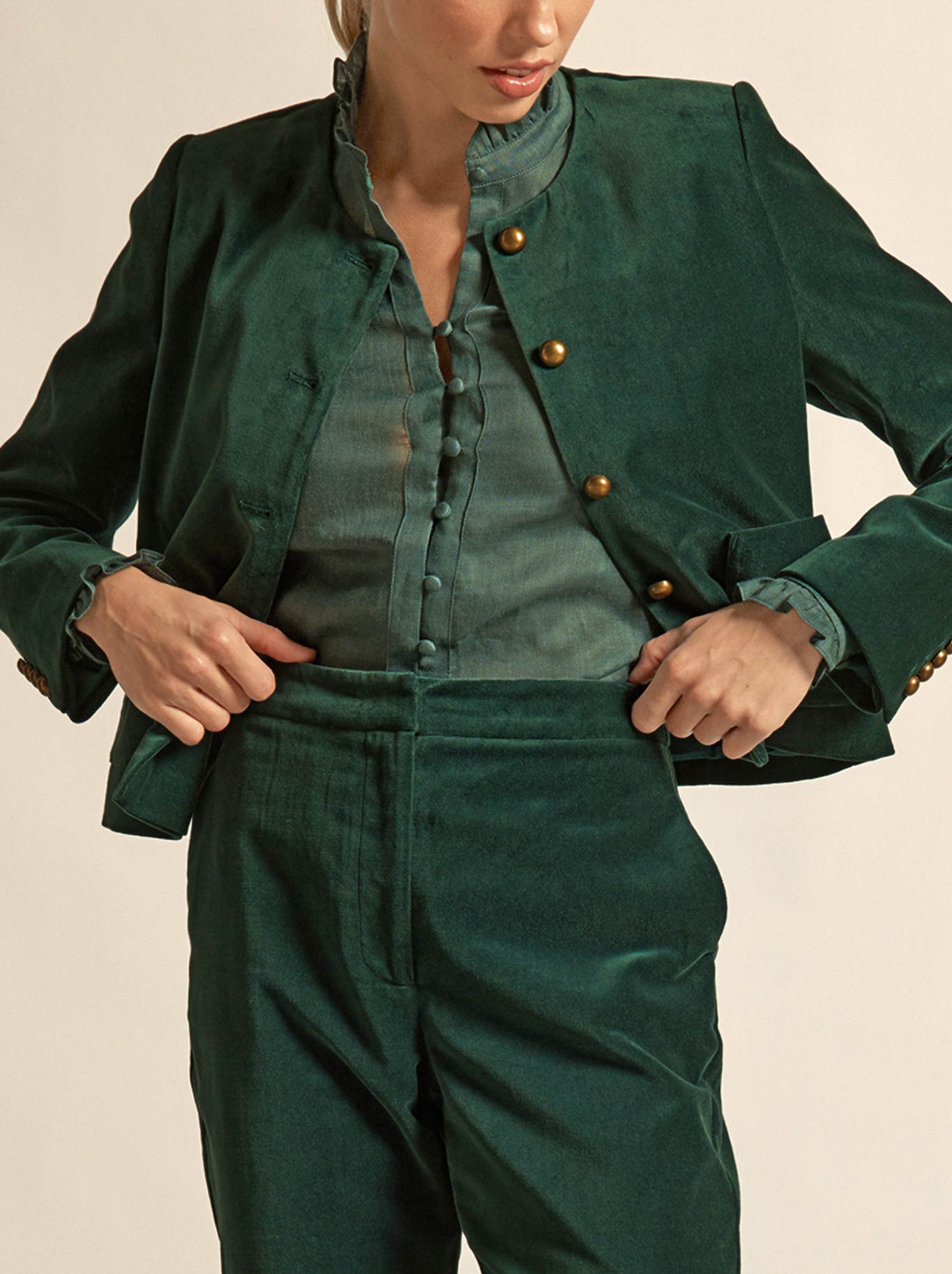Image of Coats & Jackets. Product name - Zoe Kratzmann Sway Jacket in Emerald colour by brand - Zoe Kratzmann