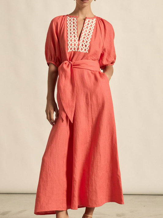 Image of Dresses. Productname: ZOE KRATZMANN HARVEST DRESS in Melon colour by brand - Zoe Kratzmann