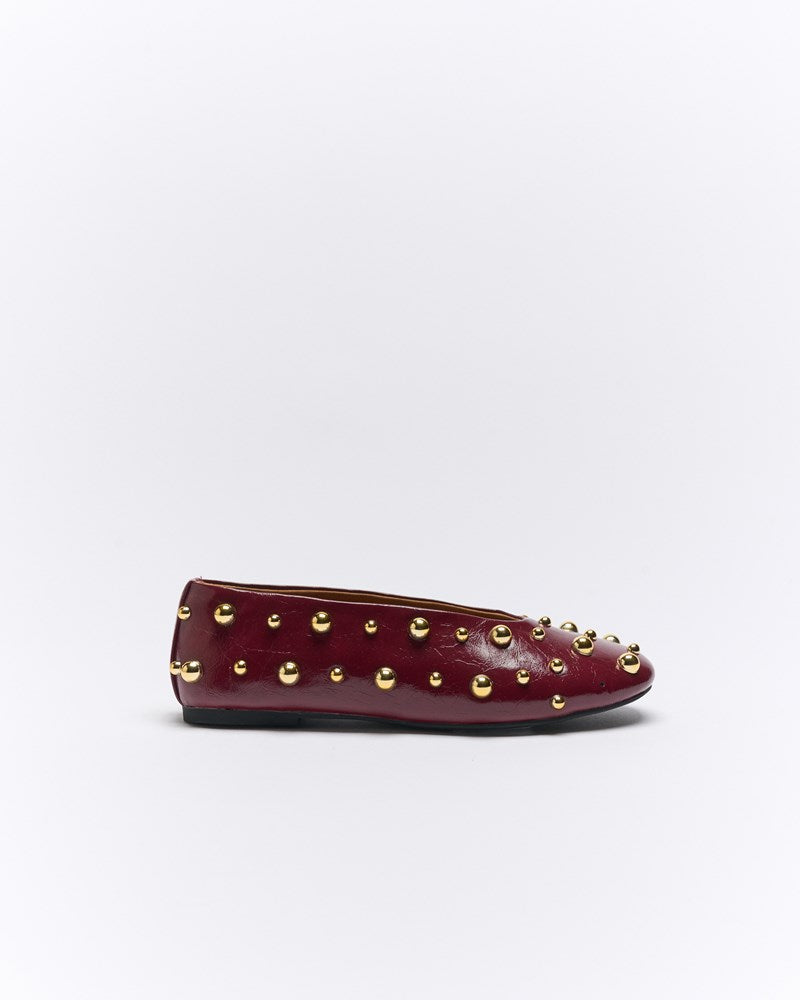 Image of Shoes. Productname: Zola Ballet in Bordeaux colour by brand - Walnut Melbourne