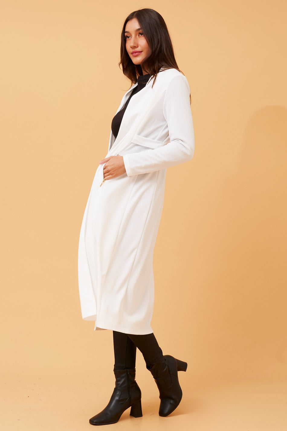 ADELLA LONGLINE CARDIGAN (Black)