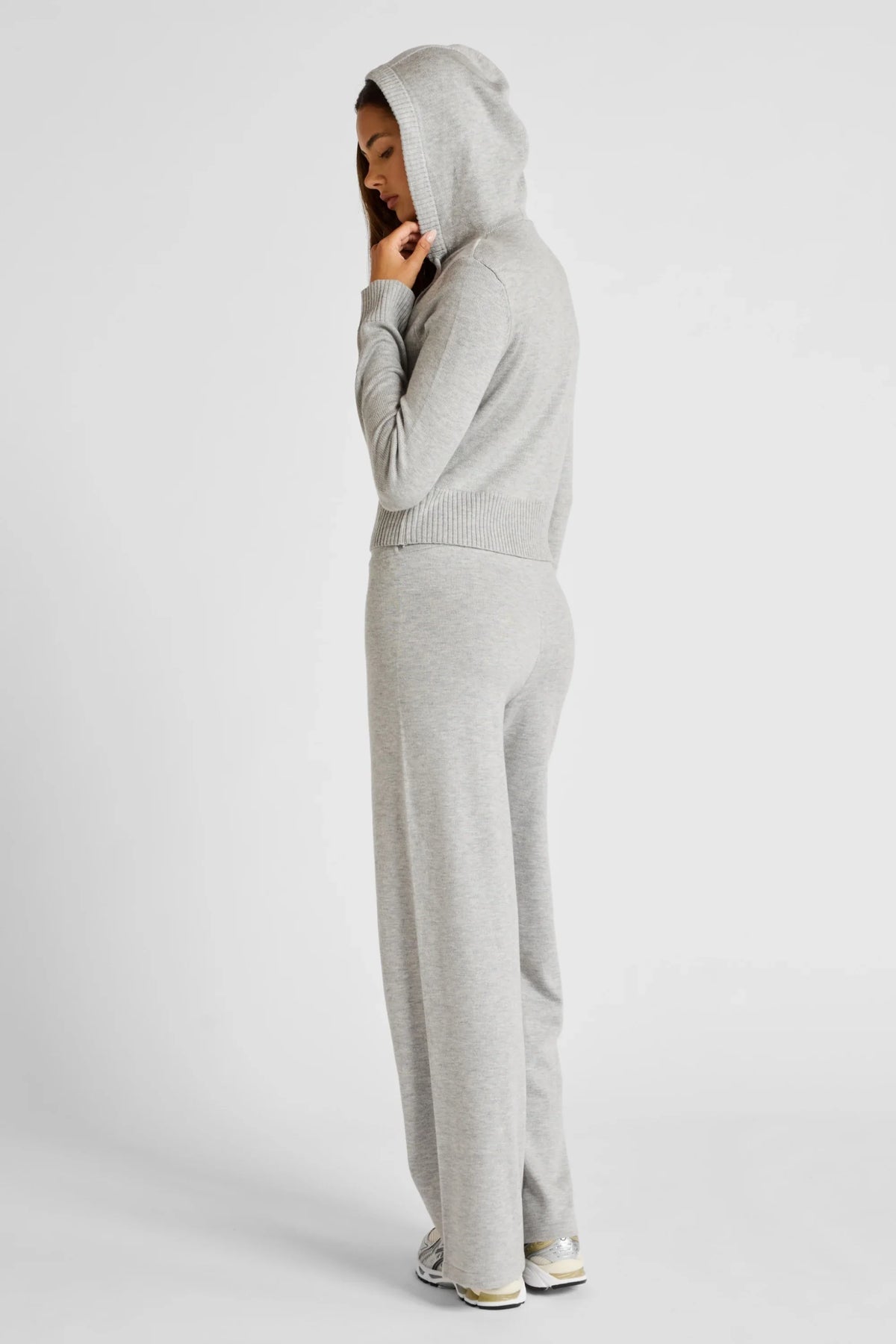 Wide Leg Knit Pant (Grey)