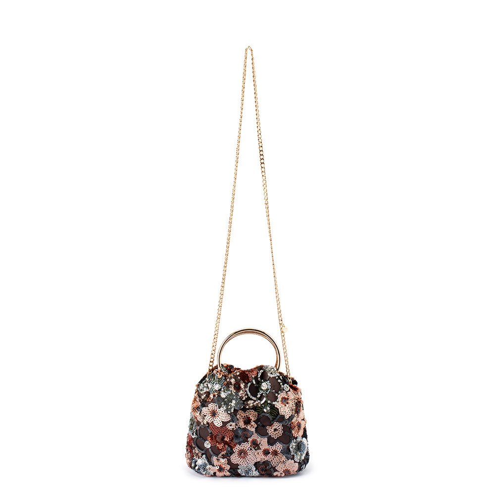 Olga Berg ALFIE Sequin Bag (Floral)
