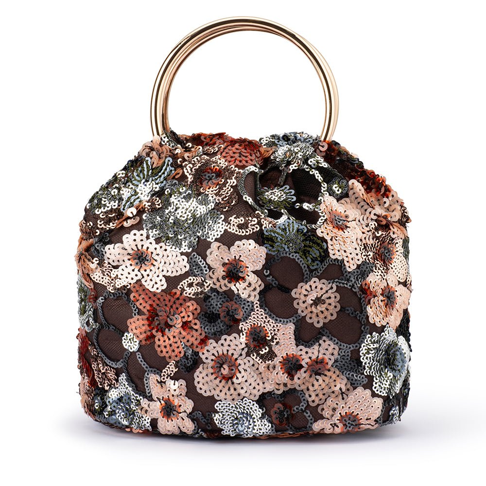Olga Berg ALFIE Sequin Bag (Floral)