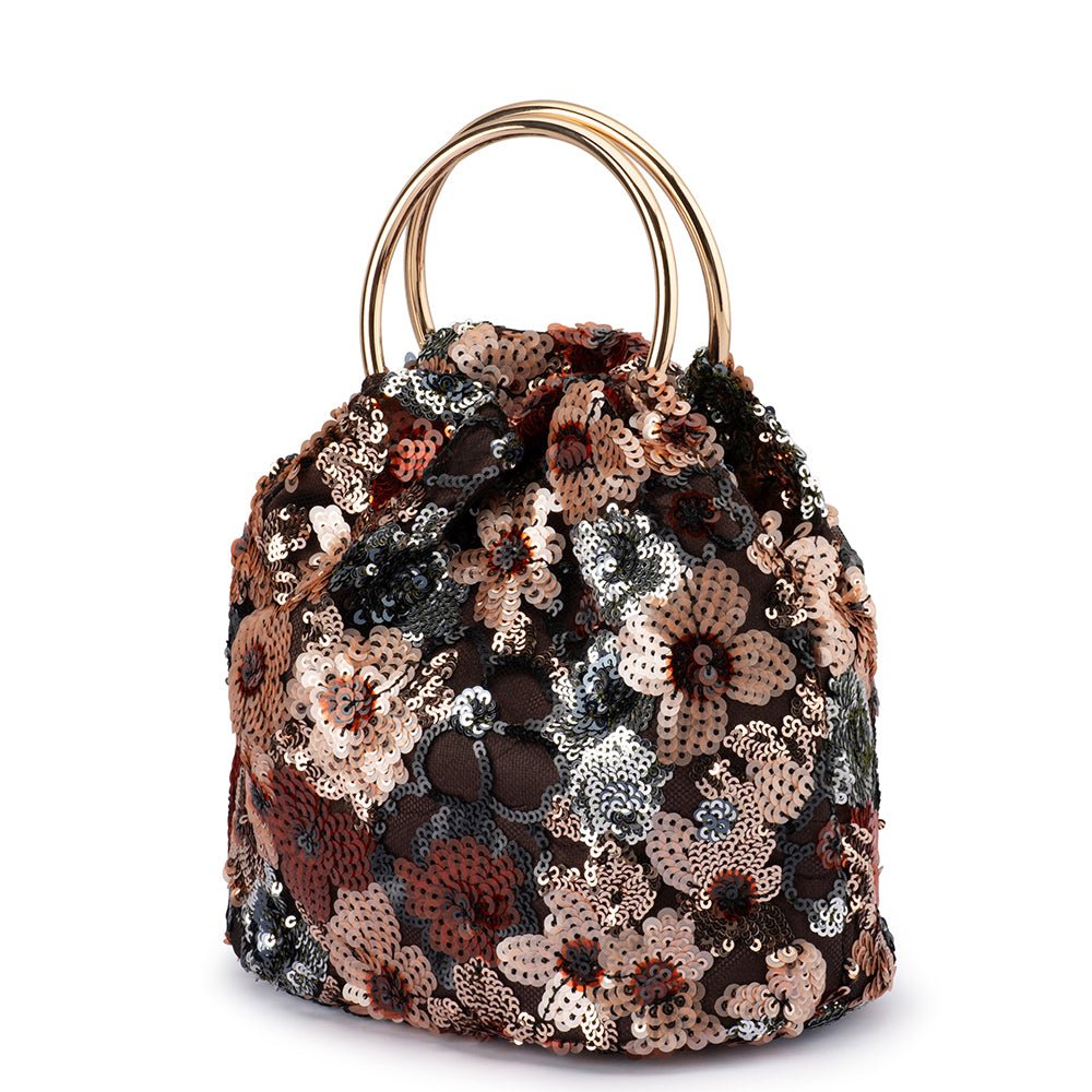 Olga Berg ALFIE Sequin Bag (Floral)
