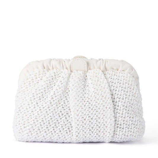 Olga Berg AMALIA PETITE Gathered Clutch (Red)
