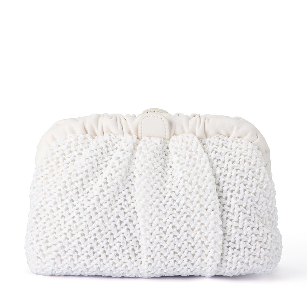 Olga Berg AMALIA PETITE Gathered Clutch (Red)