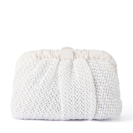Olga Berg AMALIA PETITE Gathered Clutch (Red)