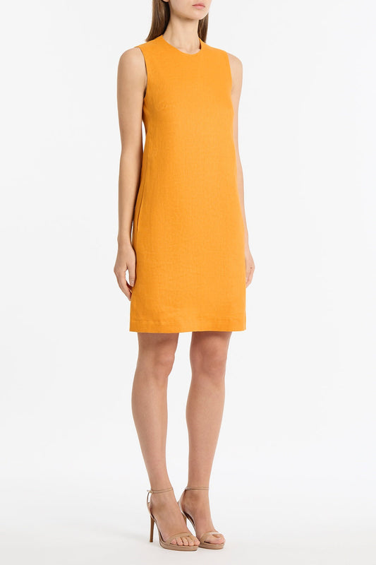 Carla Zampatti Amber Linen Shift Dress (Orange)