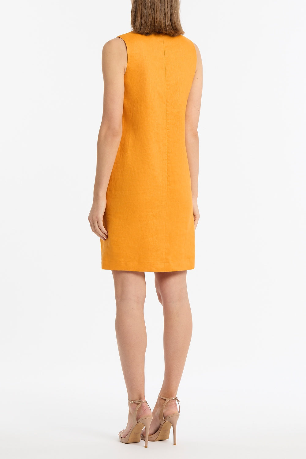 Carla Zampatti Amber Linen Shift Dress (Orange)