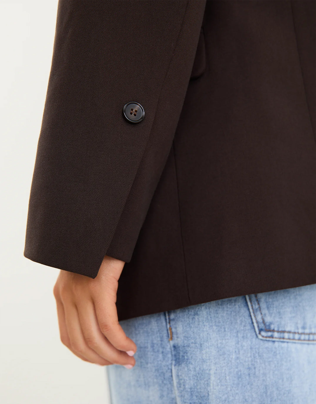 Among The Brave Diploma Two Button Vent Sleeve Blazer (Dark Chocolate)