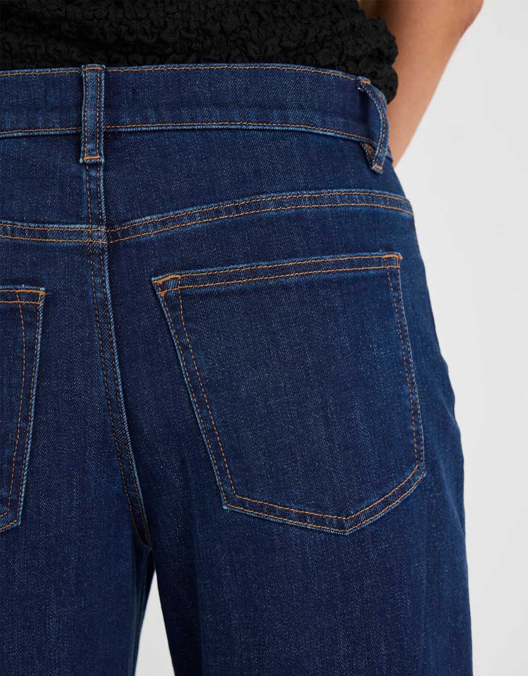 Among the Brave Graduate Stretch Barrel Jeans (Dark Blue)