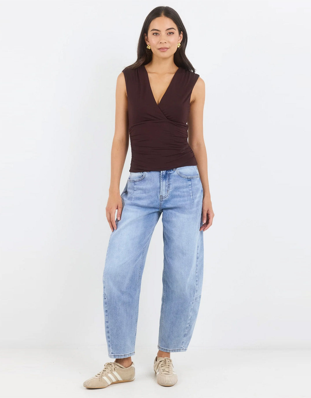 Among The Brave Graduate Stretch Barrel Jeans (Light Blue)