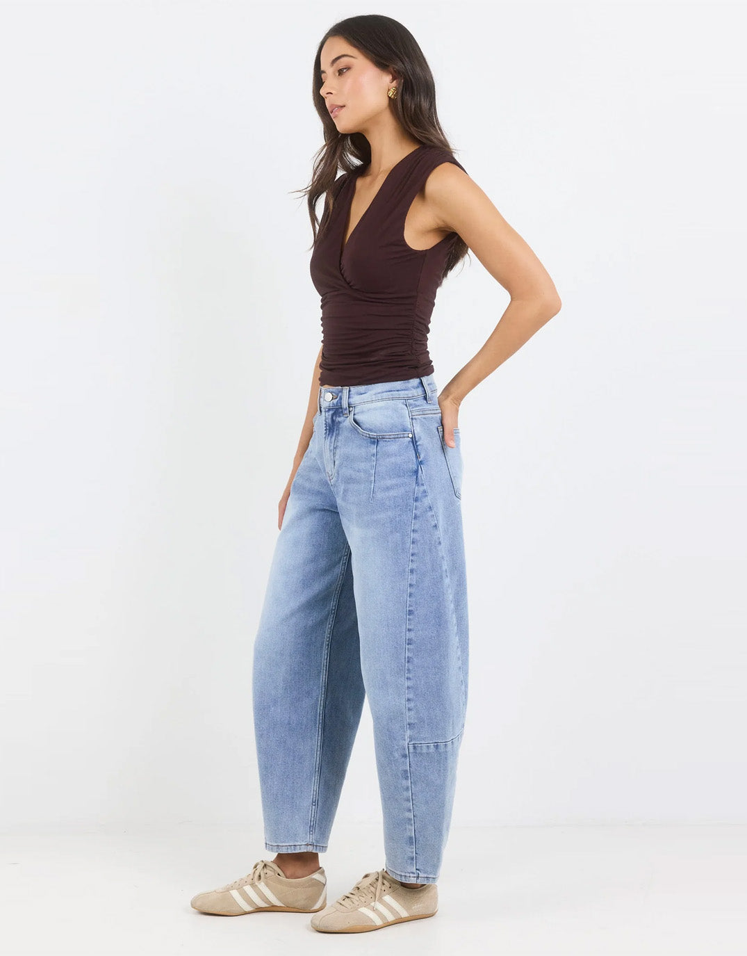 Among The Brave Graduate Stretch Barrel Jeans (Light Blue)