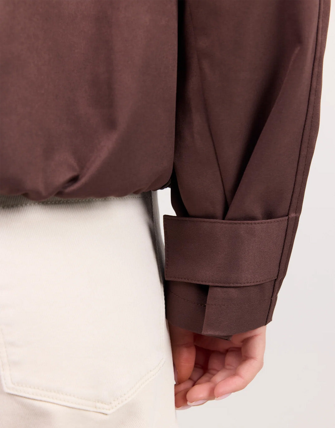 Among The Brave Landscape Funnel Neck Track Jacket (Chocolate)