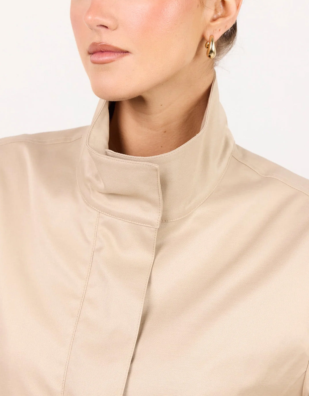 Among The Brave Landscape Funnel Neck Track Jacket (Taupe)