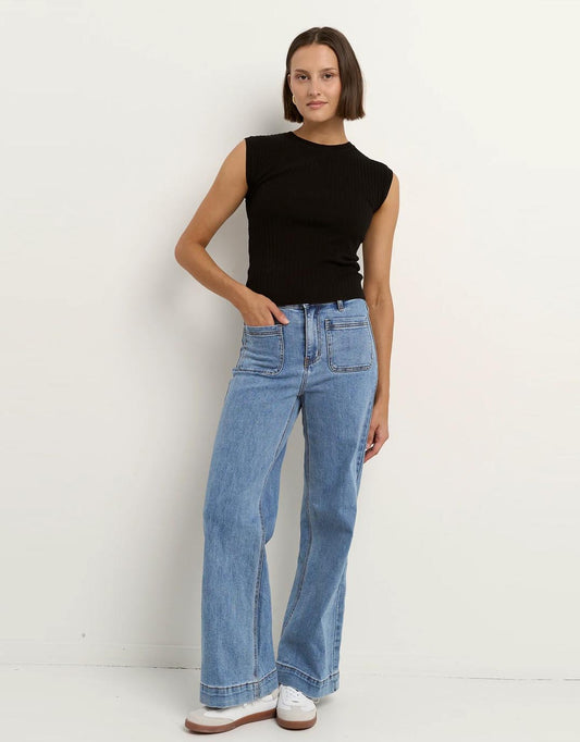 Subject Rib Knit Tank - (Black)