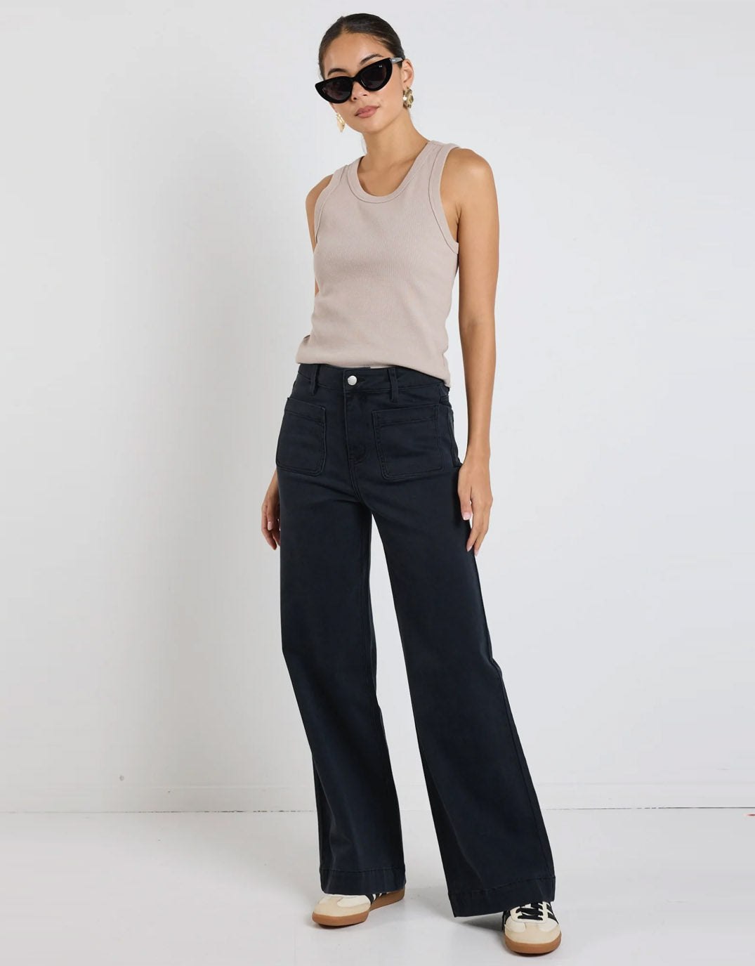 Among the Brave Zoey High Rise Stretch Denim Jean (Black)