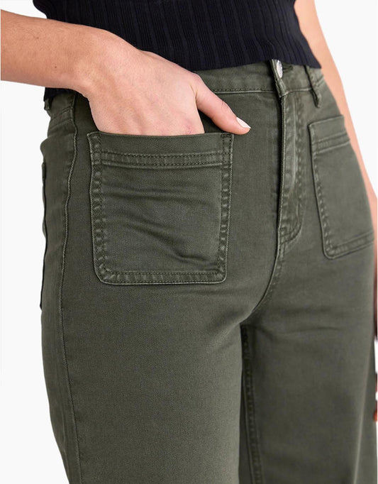 Among the Brave Zoey High Rise Stretch Denim Jean (Dark Khaki)