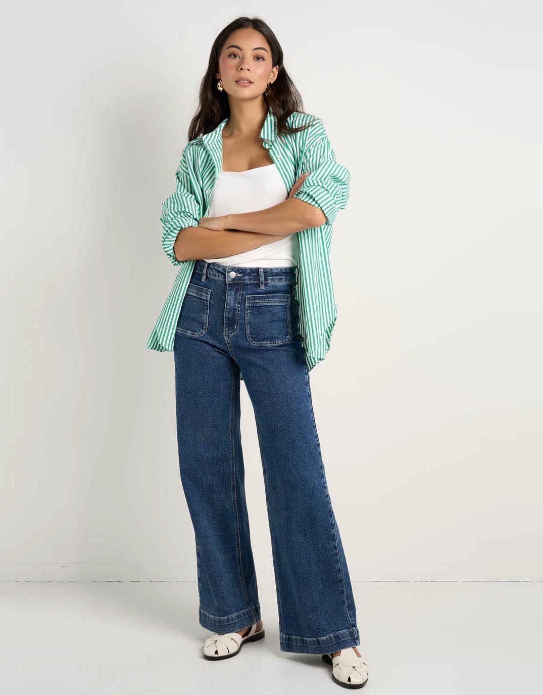 Among the Brave Zoey High Rise Stretch Denim Jean (Mineral Blue)