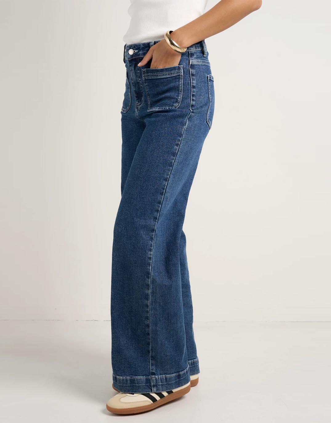Among the Brave Zoey High Rise Stretch Denim Jean (Mineral Blue)